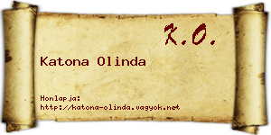Katona Olinda névjegykártya
